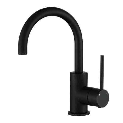 Modern National Star Mini Basin / Kitchen Mixer Tap Matte Black STRM003BK