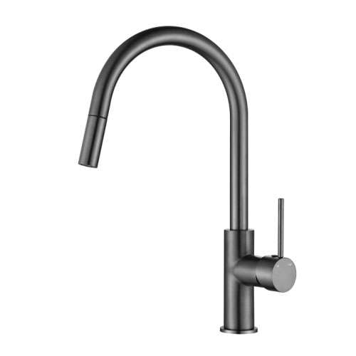 Modern National Star Mini Pull Out Kitchen Mixer Tap Gun Metal STRM005GM