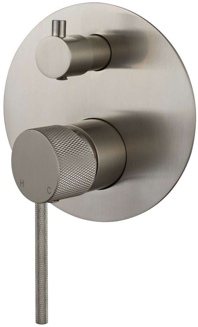 Modern National Star Mini Shower Divertor Brushed Nickel STRM009BN+STRM009BN-H2