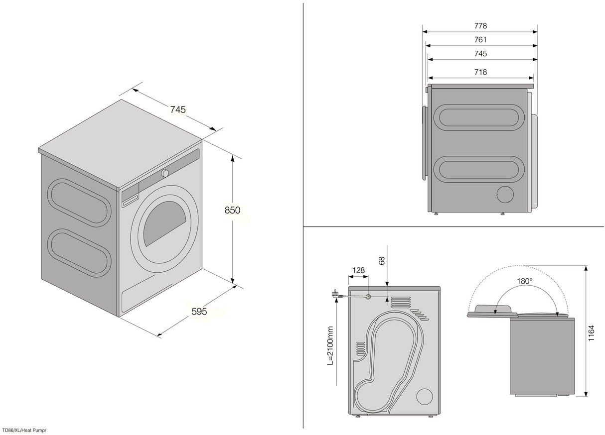 ASKO Logic 11kg Butterfly Drying Heat Pump Dryer White T311HCXLW.AU