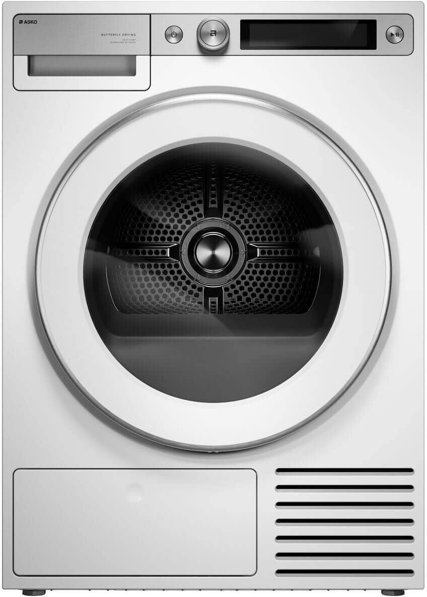 ASKO Style+ 9kg Butterfly Drying Heat Pump Dryer White T709HUW.AU