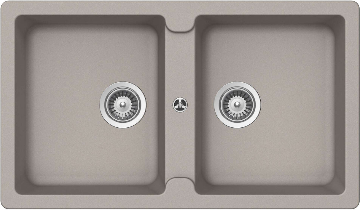 Abey Schock Typos Concrete N200 Double Bowl Inset Granite Sink TN200C
