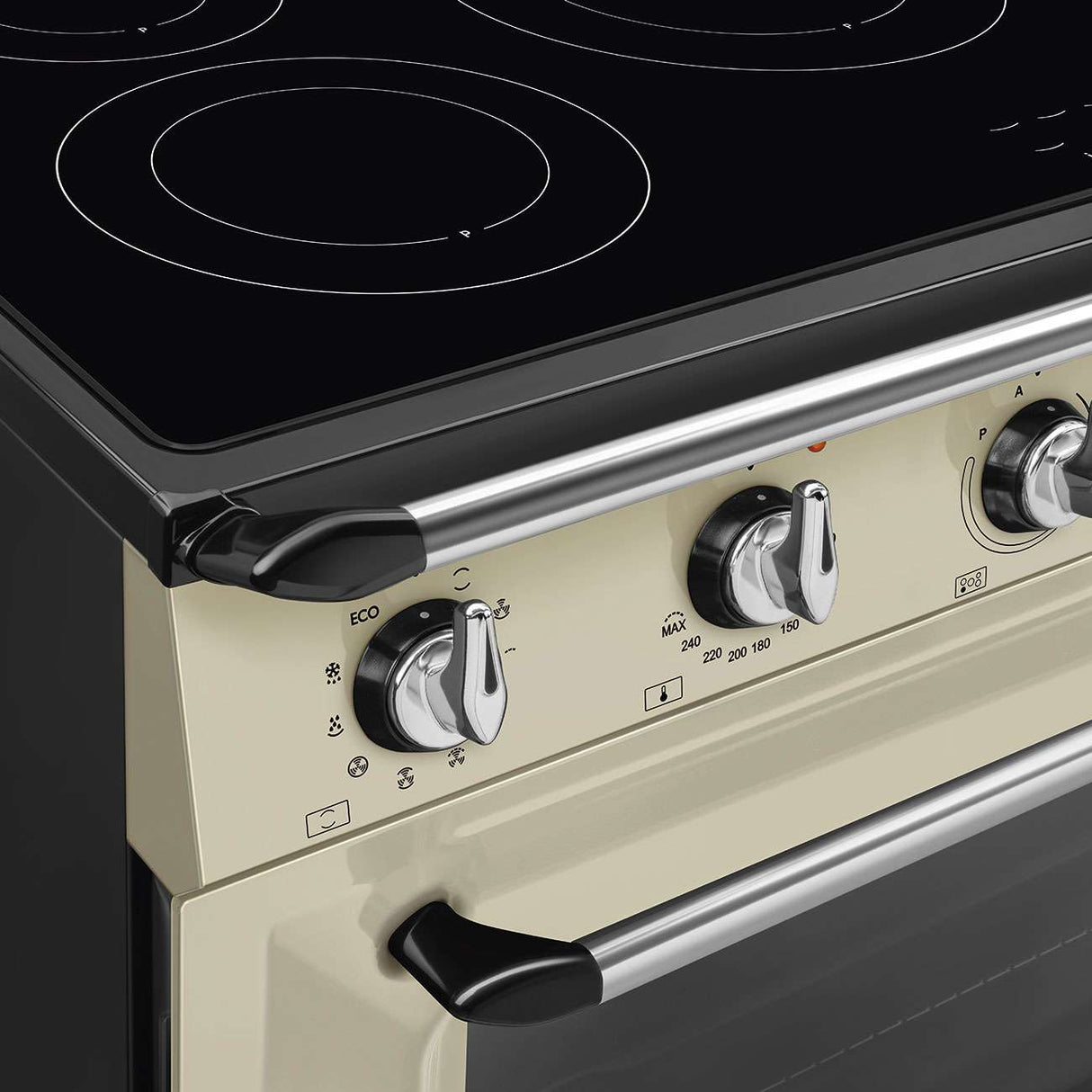 Smeg 90cm Victoria Freestanding Oven/Stove with Induction Hob Cream TR90IMP