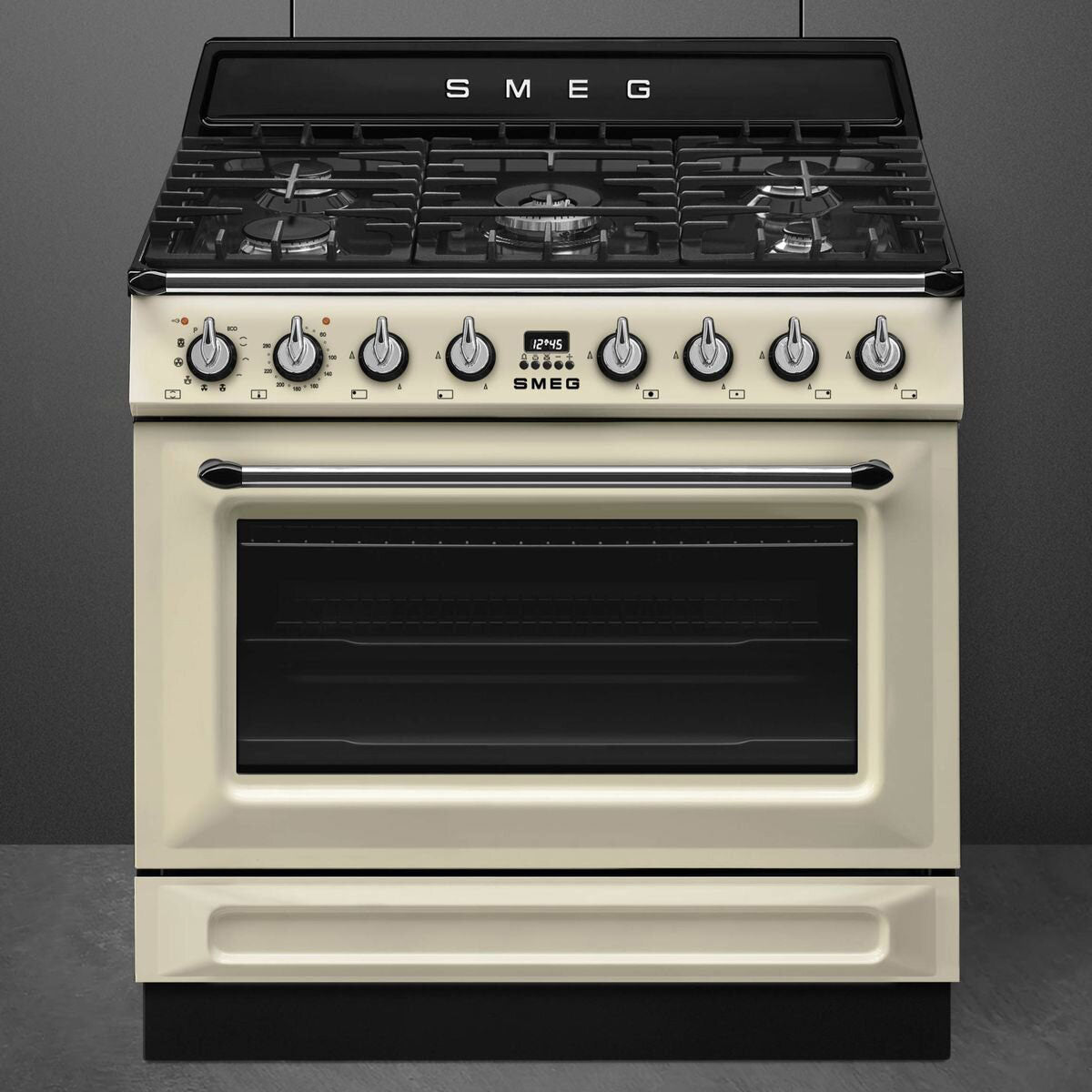 Smeg 90cm Victoria Freestanding Dual Fuel Oven/Stove Cream TRA90GPP