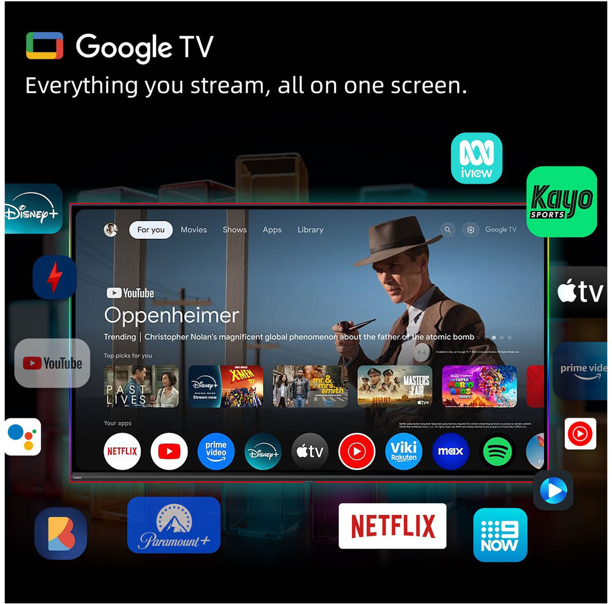 CHiQ 58" 4K QLED Smart Google TV U58QG7L