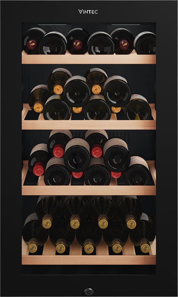 Vintec 35 Bottle Single Zone Under Bench Wine Fridge VWS830FCB-X