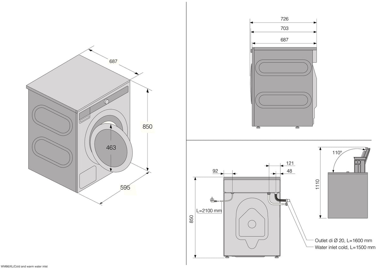 ASKO 11kg Logic Steel Seal Front Load Washing Machine W3114CXLW.AU