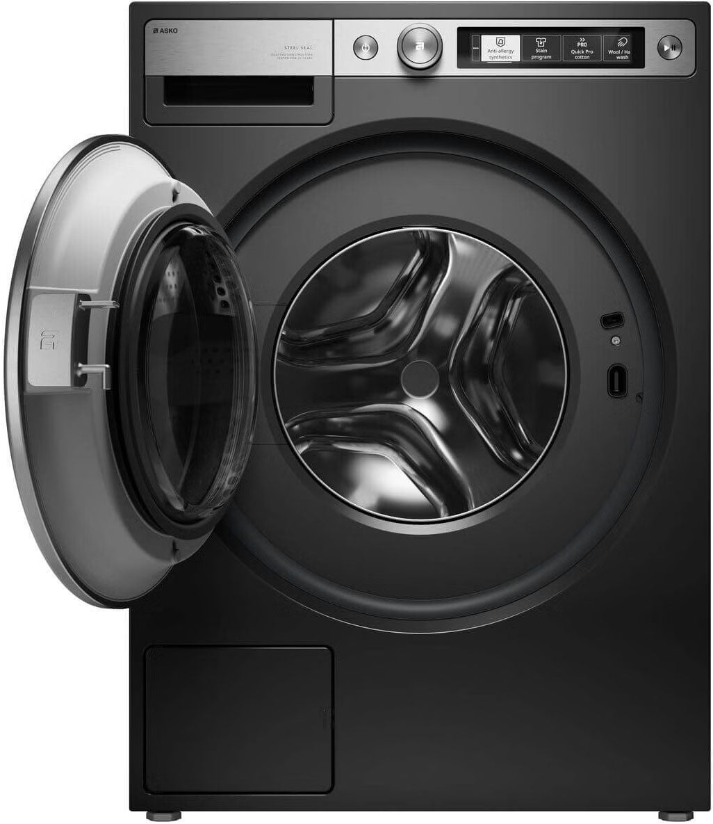 ASKO 9.5kg Steel Seal Front Load Washing Machine Graphite Black W7956XLG.AU