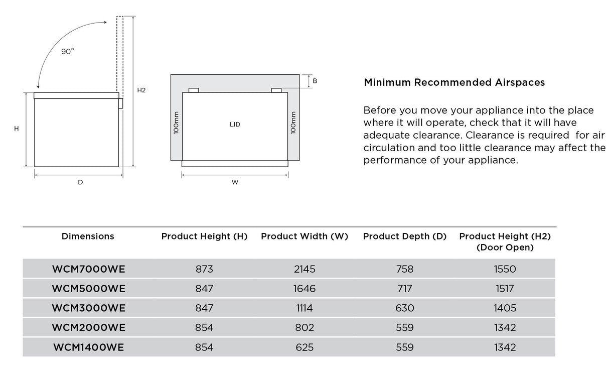 Westinghouse 300L White Chest Freezer WCM3000WE | Greater Sydney Only