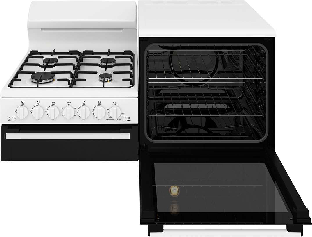 Westinghouse 110cm 80L Gas Freestanding Oven/Stove White WDG110WCNG-R