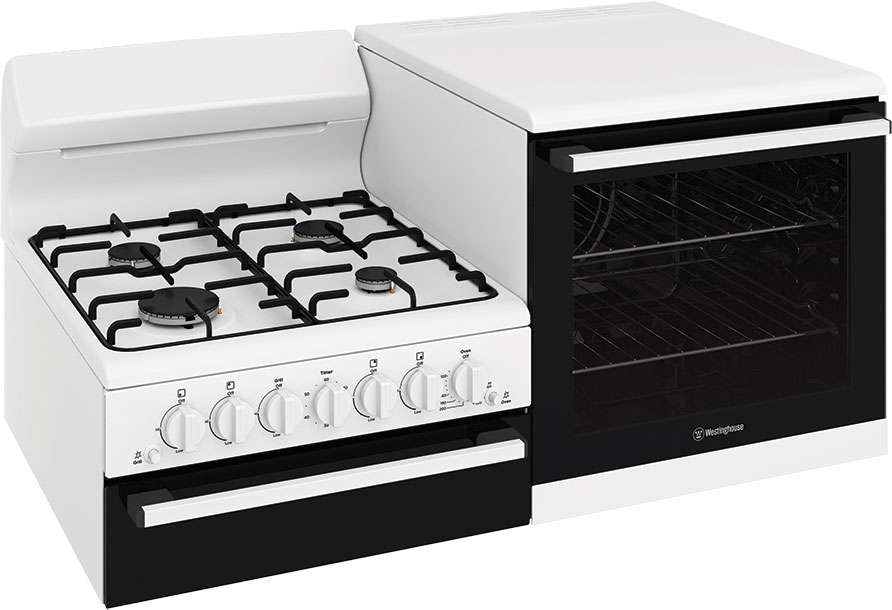 Westinghouse 110cm 80L Gas Freestanding Oven/Stove White WDG110WCNG-R