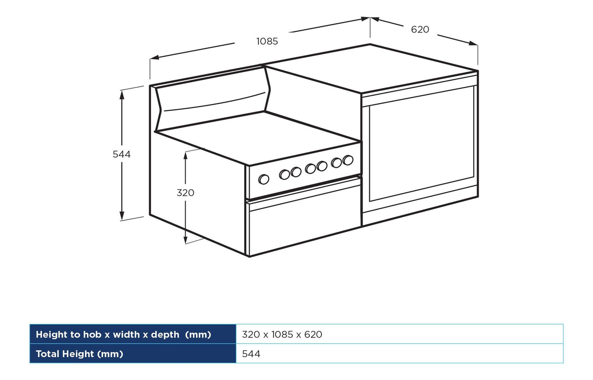 Westinghouse 110cm 80L Gas Freestanding Oven/Stove White WDG110WCNG-R