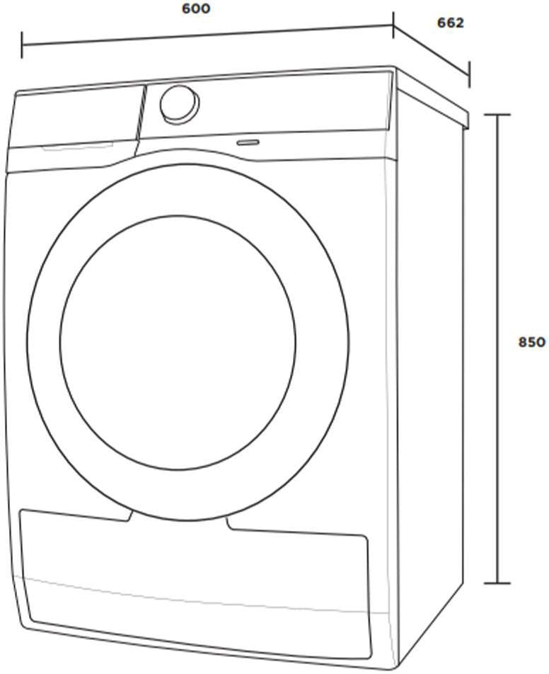 Westinghouse 8kg EasyCare 700 Heat Pump Dryer WDH804N8SA | Greater Sydney Only
