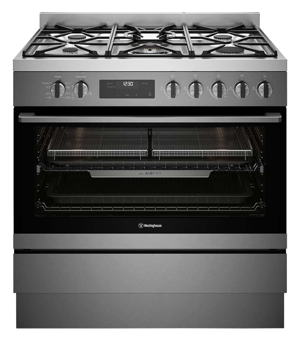 Westinghouse 90cm 125L Dual Fuel Freestanding Oven/Stove WFE9516DD