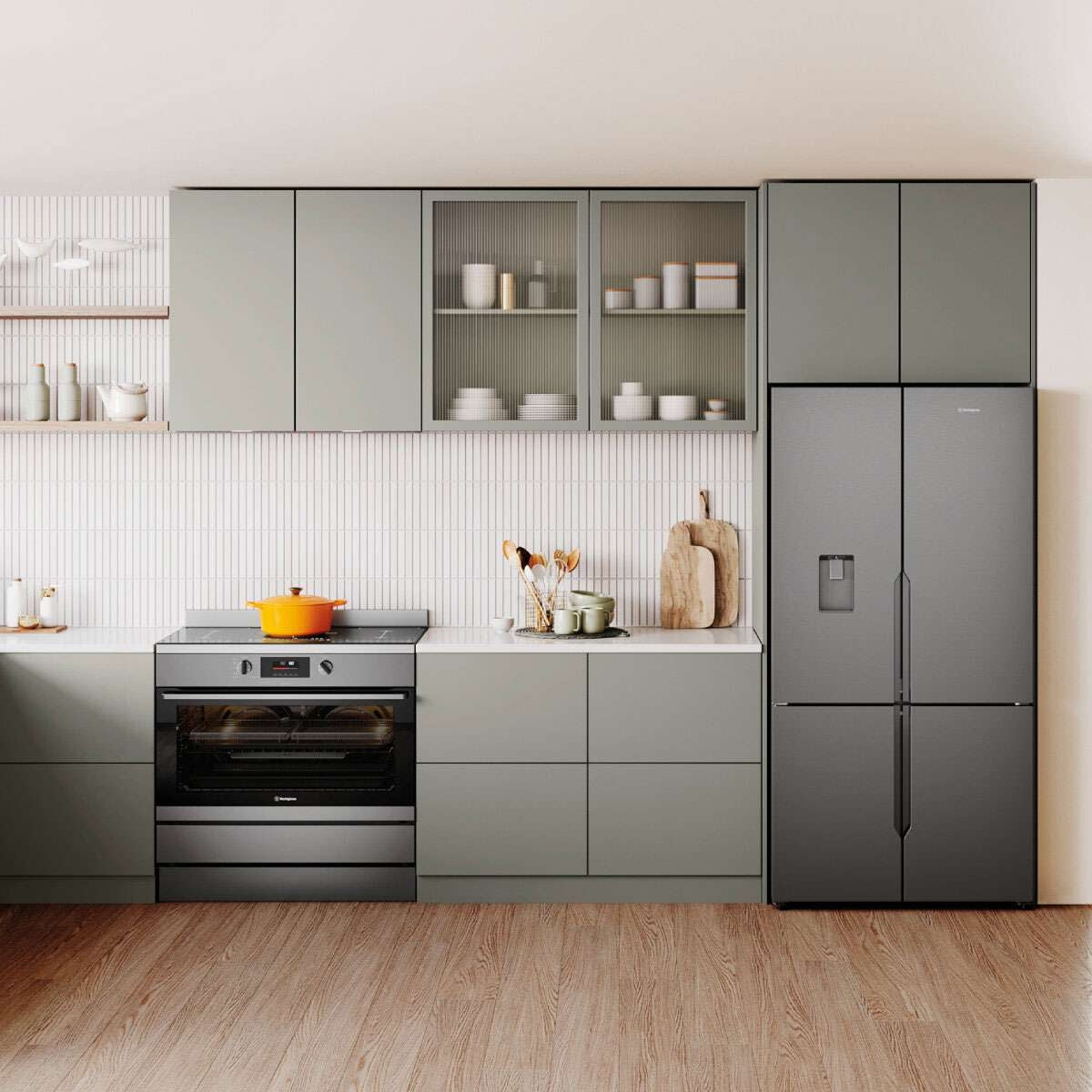 Westinghouse 90cm 125L Induction Pyrolytic Freestanding Oven/Stove WFEP9757DD