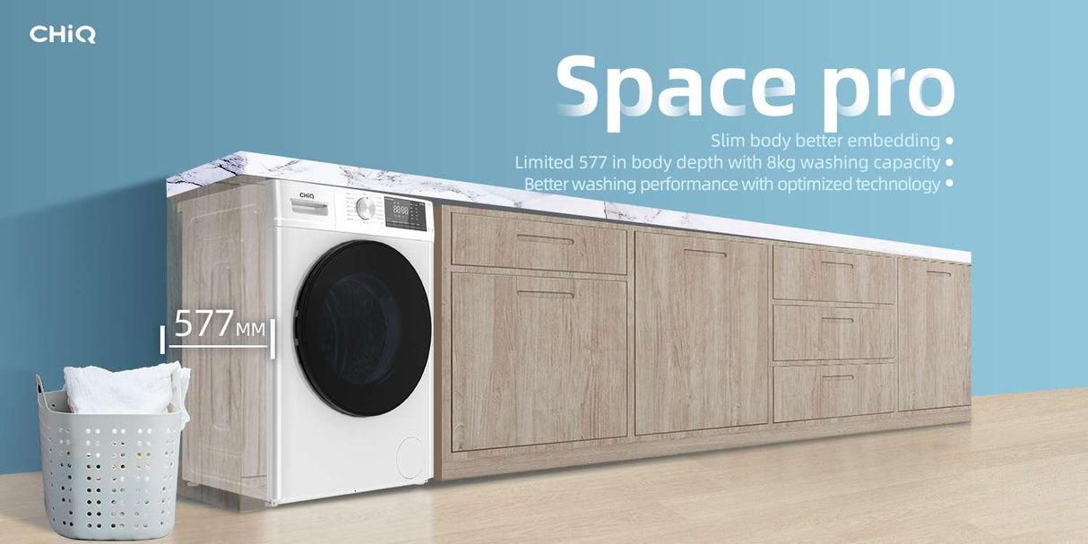 CHiQ 8.5kg Front Load Washing Machine WFL85PL48W1 | Greater Sydney Only