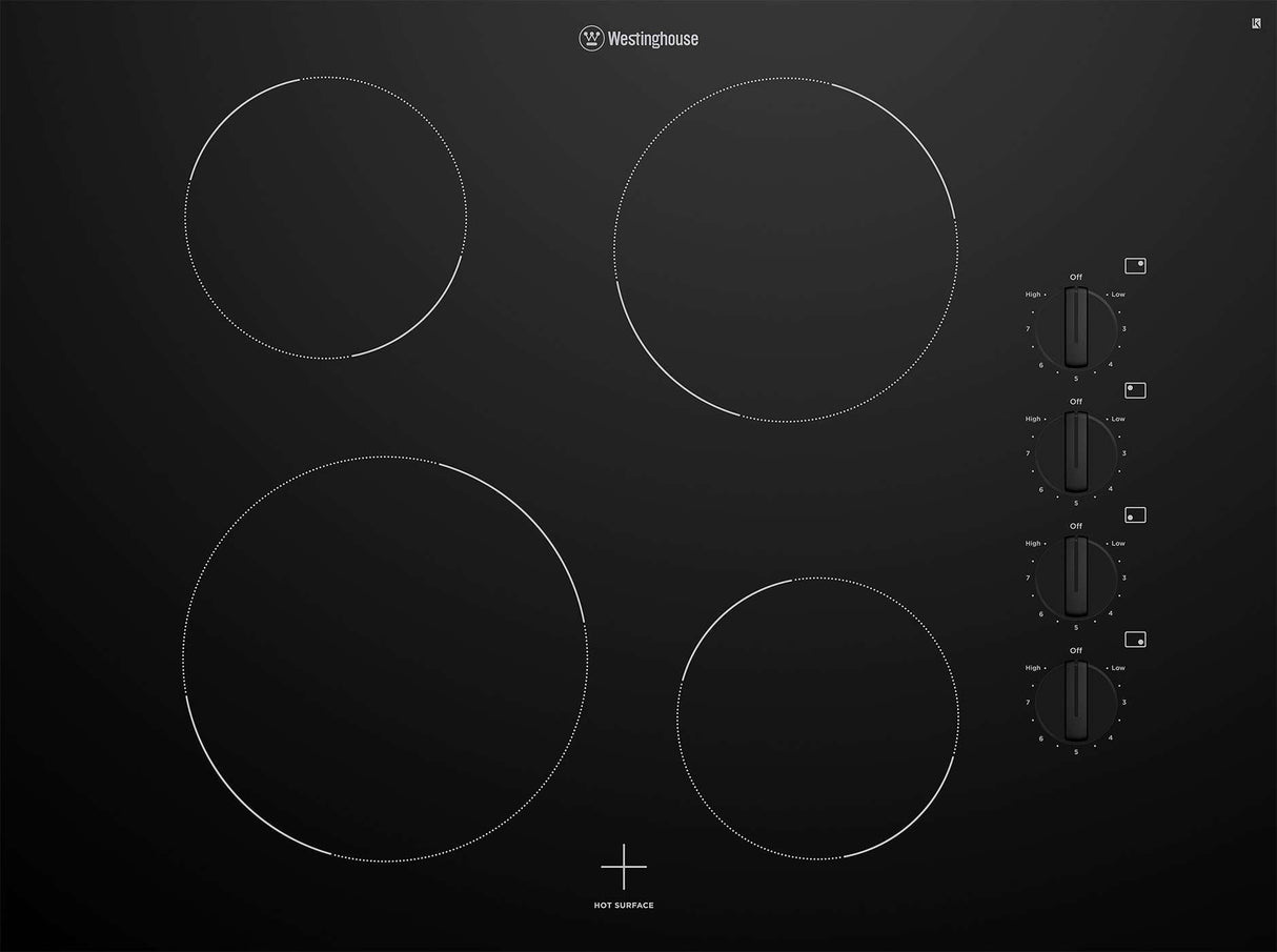 Westinghouse 70cm Black Ceramic Glass Electric Cooktop WHC742BC