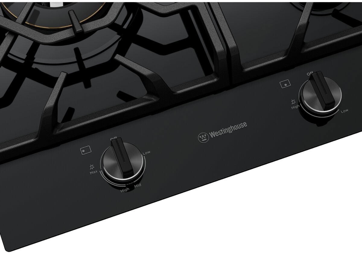 Westinghouse 60cm 3 Burner Black Ceramic Glass Gas Cooktop WHG639BD