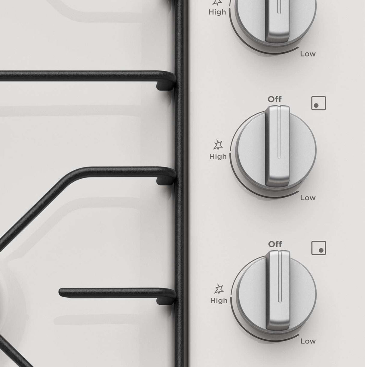 Westinghouse 60cm White Enamel Gas Cooktop WHG640WC