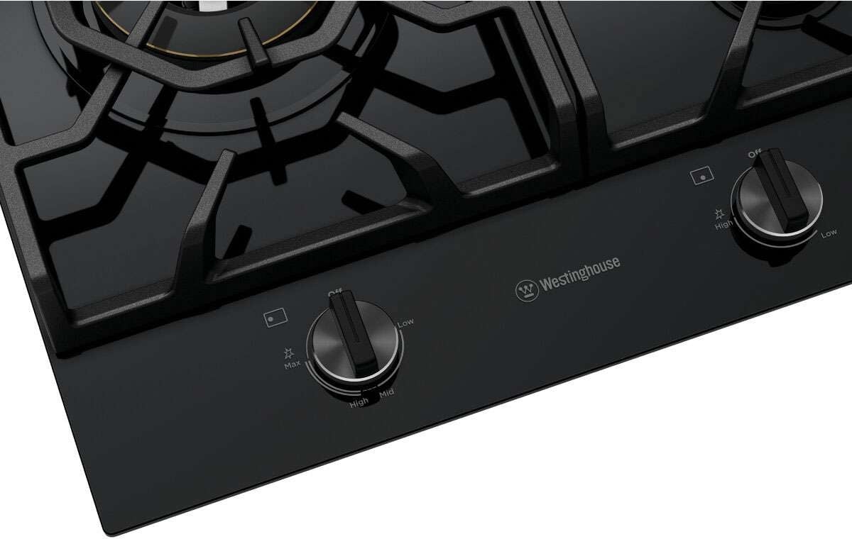 Westinghouse 90cm 5 Burner Black Ceramic Glass Gas Cooktop WHG959BD