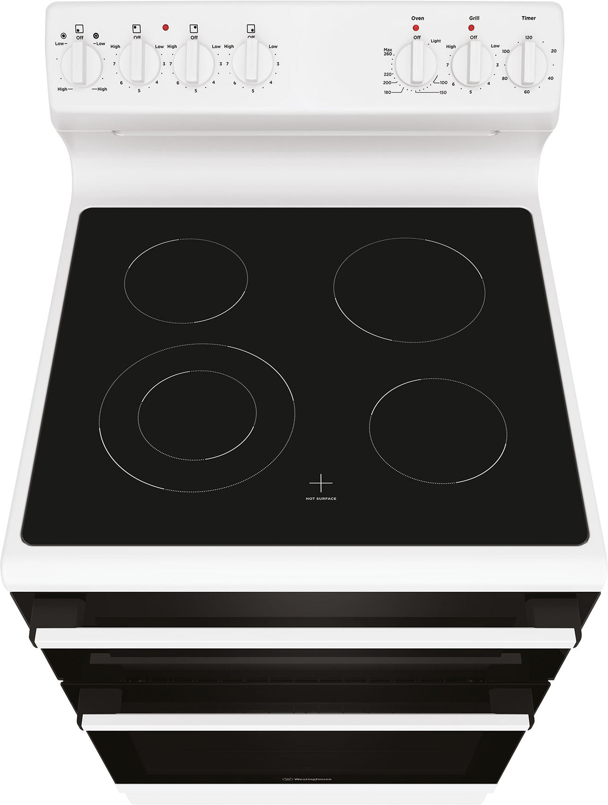 Westinghouse 60cm 80L Electric Freestanding Oven/Stove White WLE642WCB