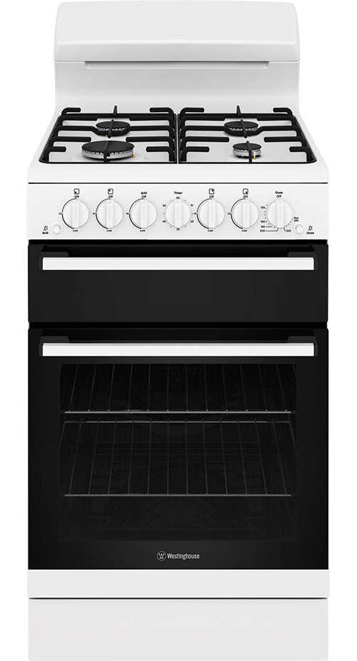 Westinghouse 54cm 80L Gas Freestanding Oven/Stove White WLG510WCH