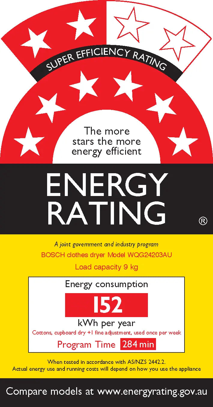 Bosch Series 6 9kg Heat Pump Dryer WQG24203AU | Greater Sydney Only