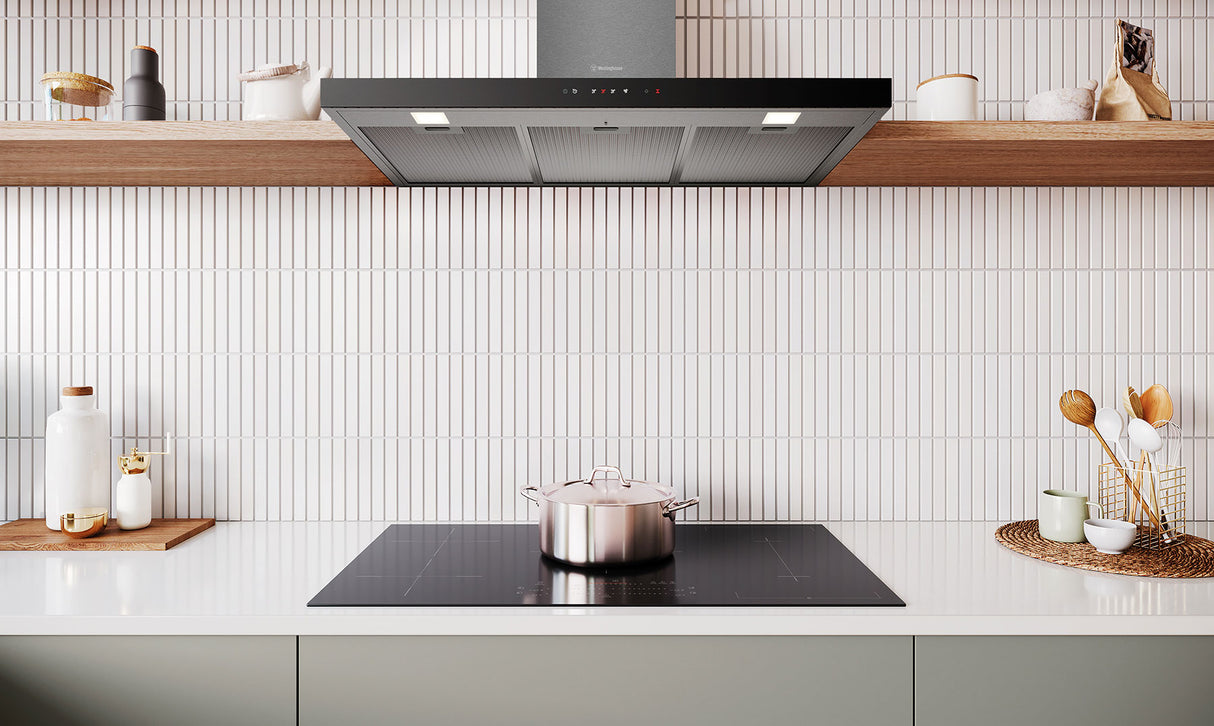 Westinghouse 90cm Canopy Rangehood with Hob2Hood Dark Stainless Steel WRC924DSD