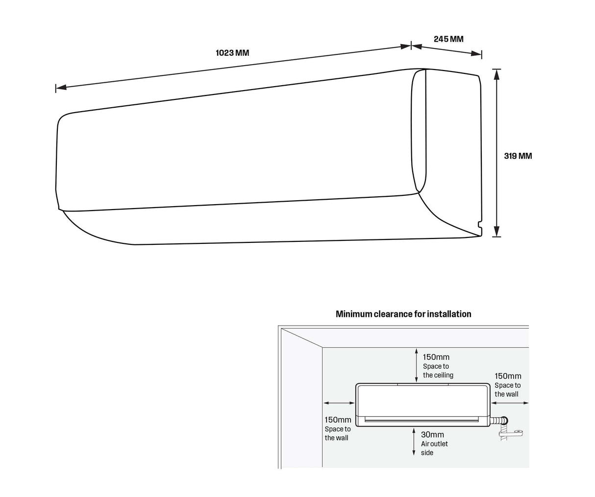 Westinghouse 3.6kW Cool / 4.4kW Heat Split System Air Conditioner WSD36HWA