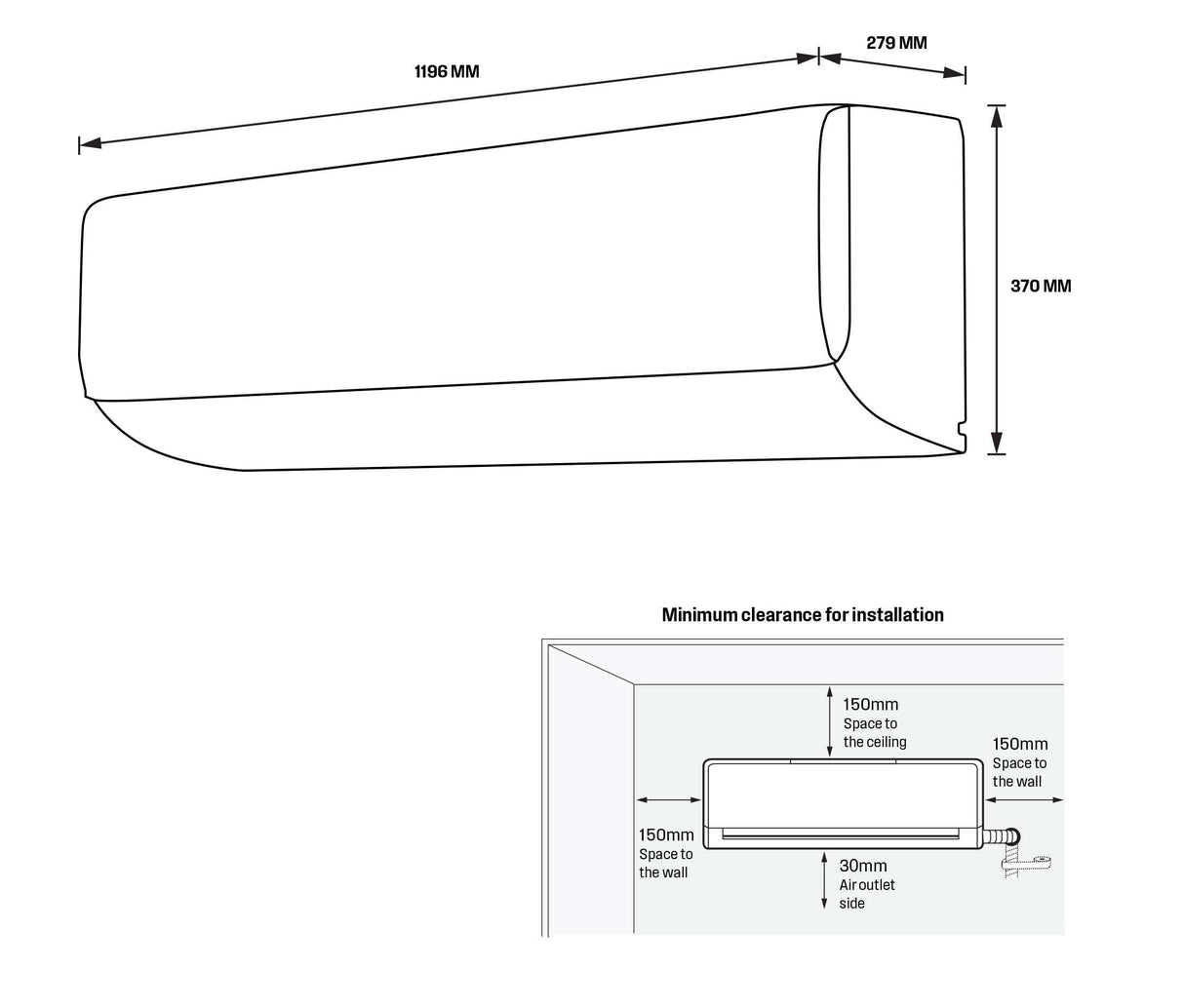 Westinghouse 7.3kW Cool / 8.3kW Heat Split System Air Conditioner WSD73HWA