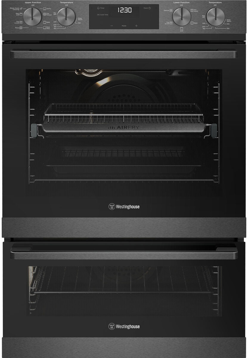 Westinghouse 60cm Multifunction Double Oven Dark Stainless Steel WVE6526DD