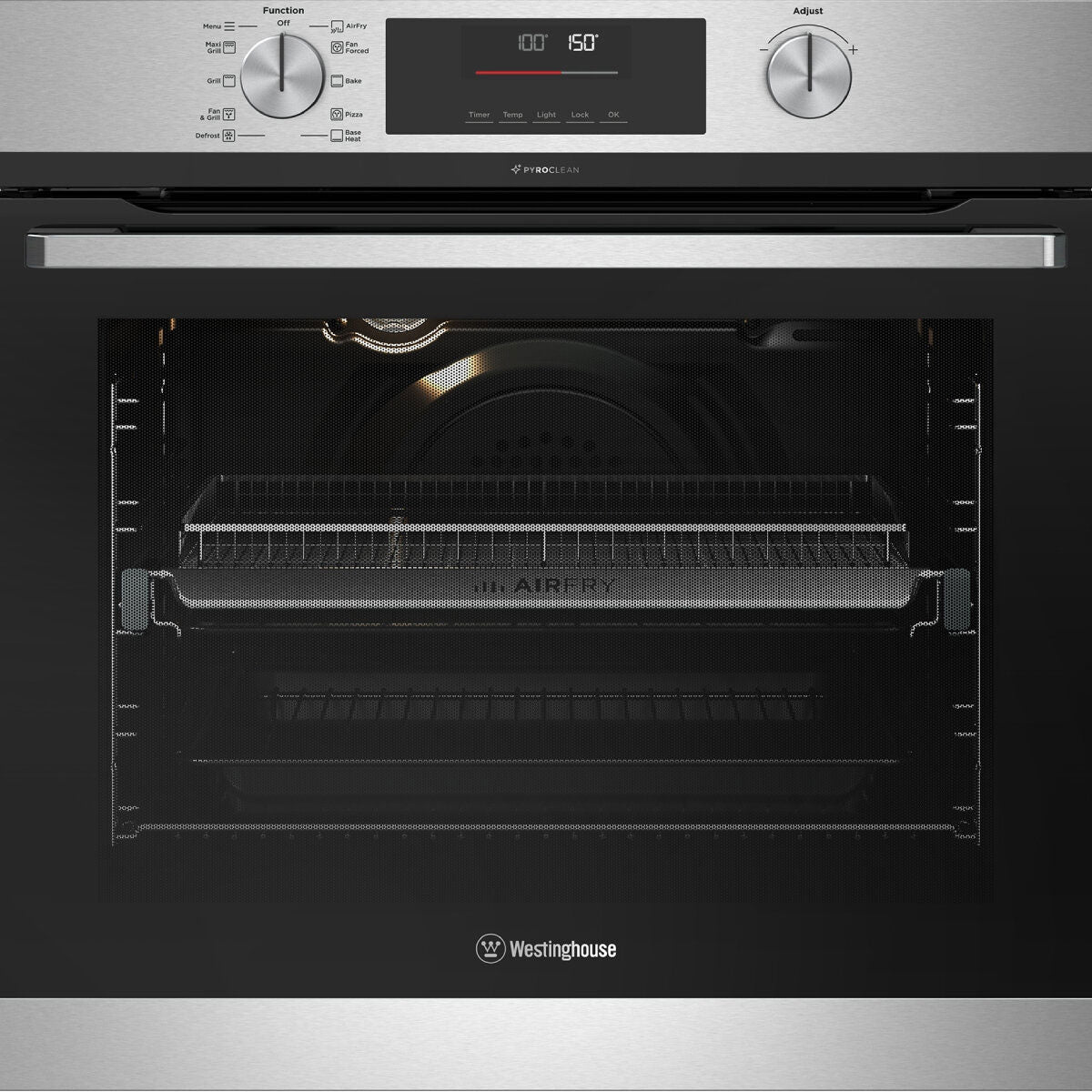 Westinghouse 60cm 80L Multifunction Pyrolytic Electric Oven & AirFry WVEP6716SD