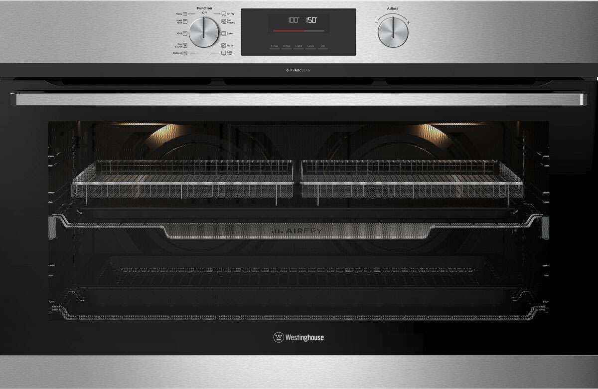 Westinghouse 90cm 125L Multifunction Pyrolytic Electric Oven & AirFry WVEP9716SD