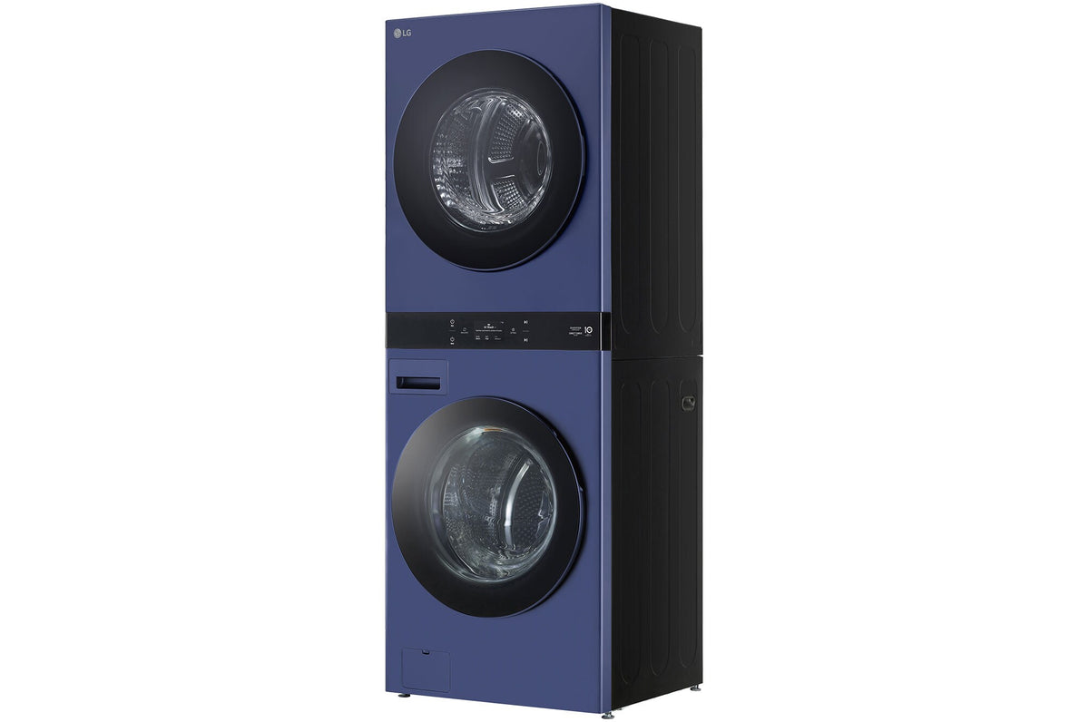 LG 19kg/10kg AI WashTower Stacked Washer Dryer Navy Blue WWT-1910BLX | Greater Sydney Only