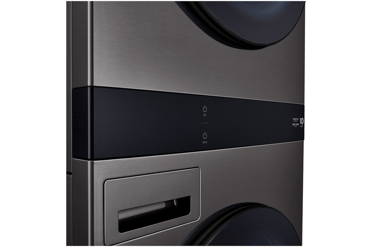LG 19kg/10kg AI WashTower Stacked Washer Dryer Black WWT-1910BX | Greater Sydney Only