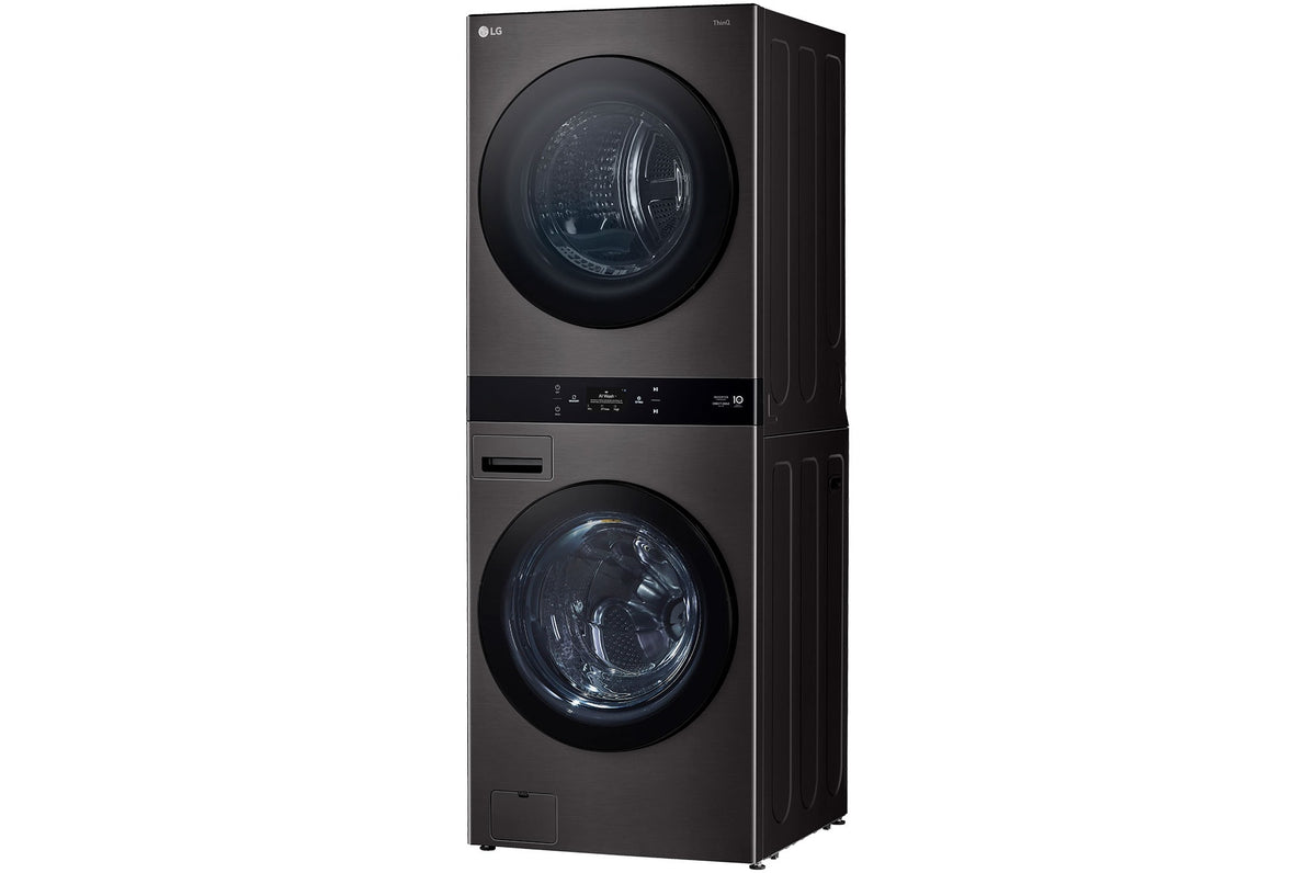 LG 19kg/10kg AI WashTower Stacked Washer Dryer Black WWT-1910BX | Greater Sydney Only