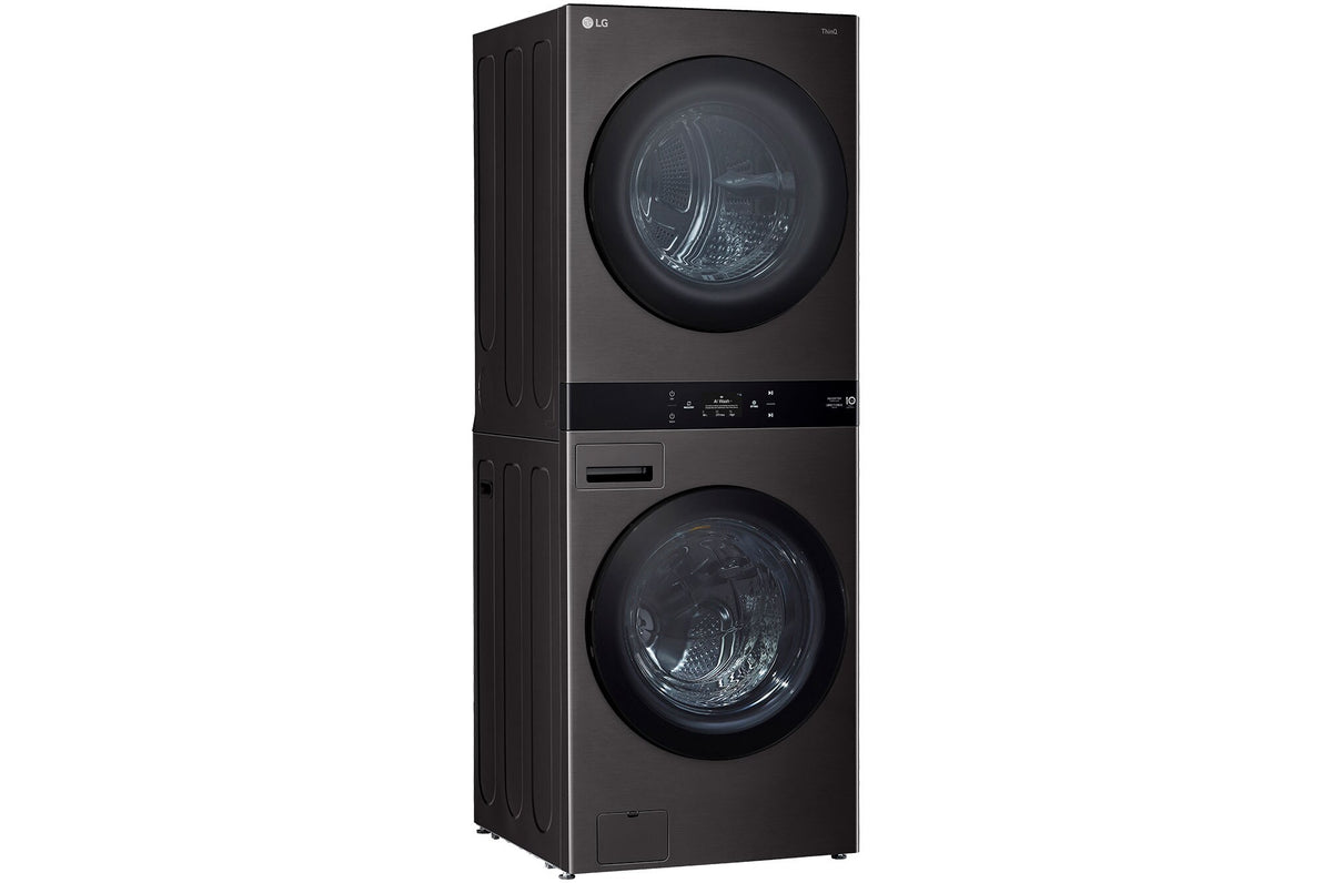 LG 19kg/10kg AI WashTower Stacked Washer Dryer Black WWT-1910BX | Greater Sydney Only