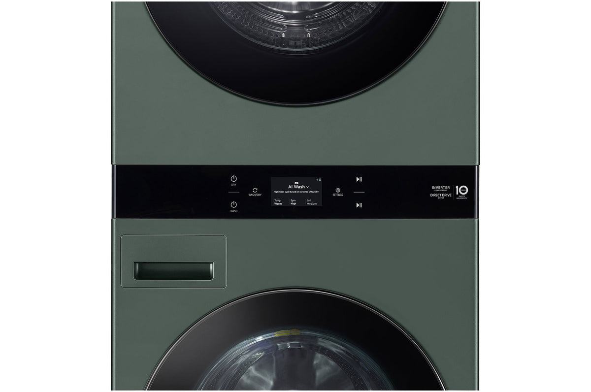 LG 19kg/10kg AI WashTower Stacked Washer Dryer Forest Green WWT-1910FGX | Greater Sydney Only