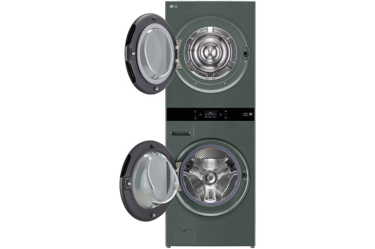 LG 19kg/10kg AI WashTower Stacked Washer Dryer Forest Green WWT-1910FGX | Greater Sydney Only