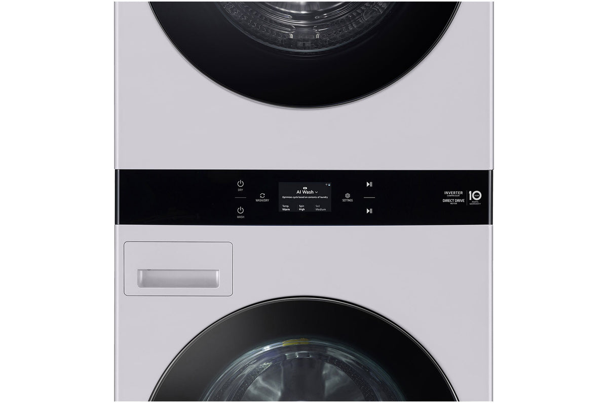 LG 19kg/10kg AI WashTower Stacked Washer Dryer Matte Grey WWT-1910GRX | Greater Sydney Only