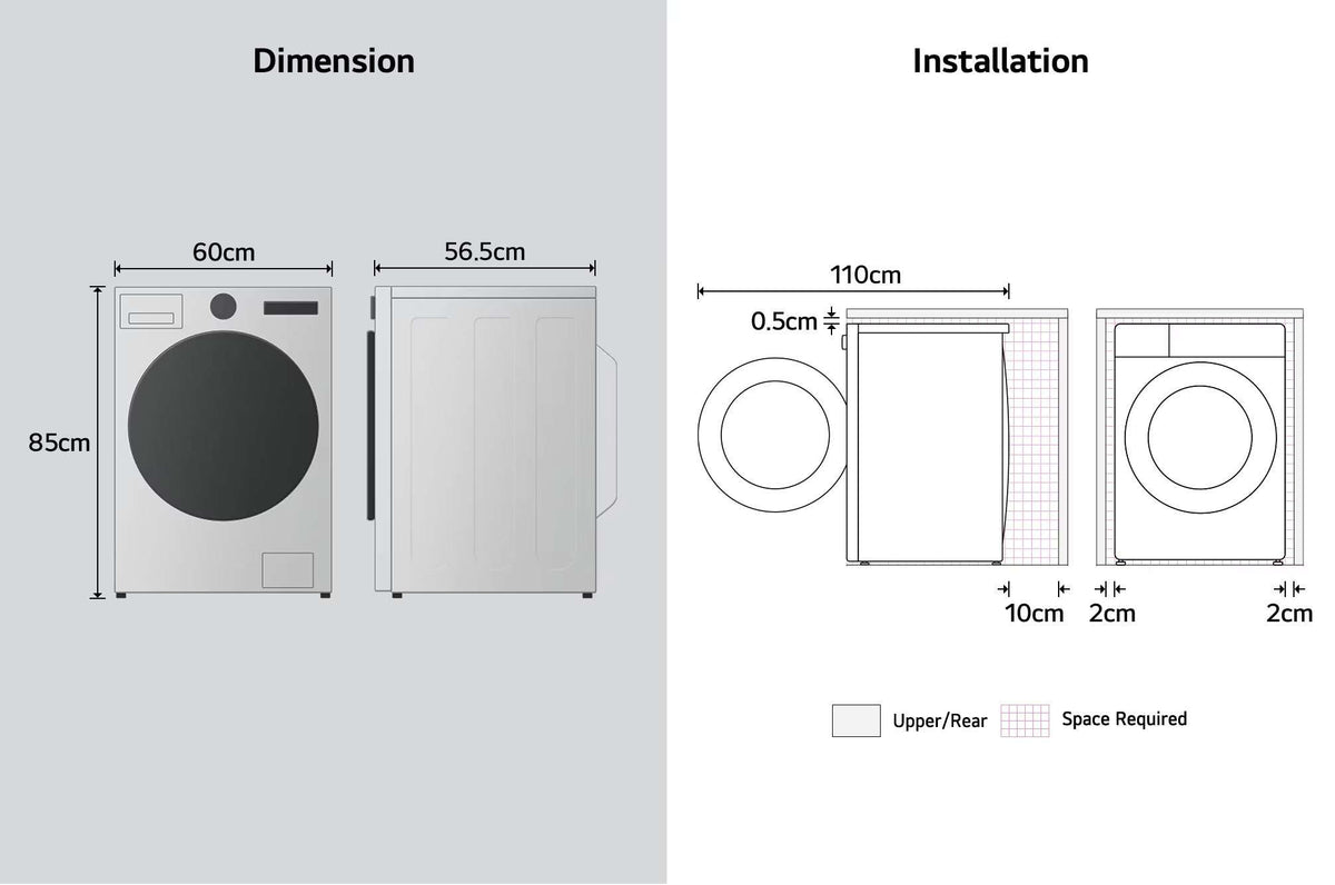 LG 9kg Series 3 Front Load AI Washing Machine WX3-1409W | Greater Sydney Only