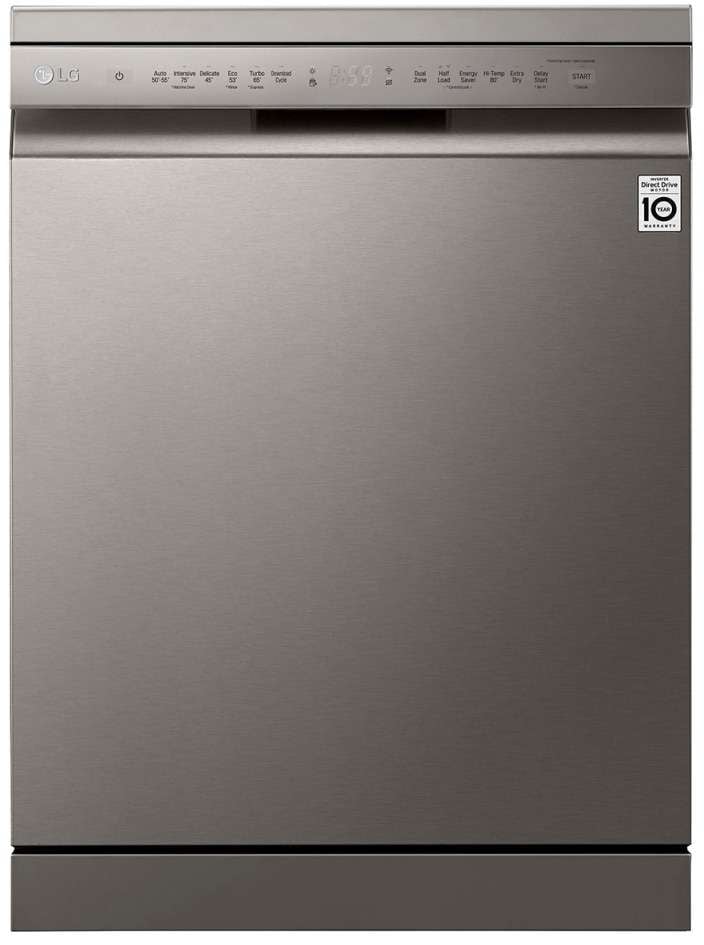 LG 60cm QuadWash Platinum Steel Freestanding Dishwasher XD4B15PS