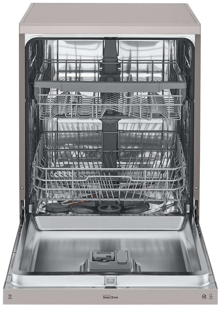LG 60cm QuadWash Platinum Steel Freestanding Dishwasher XD5B14PS