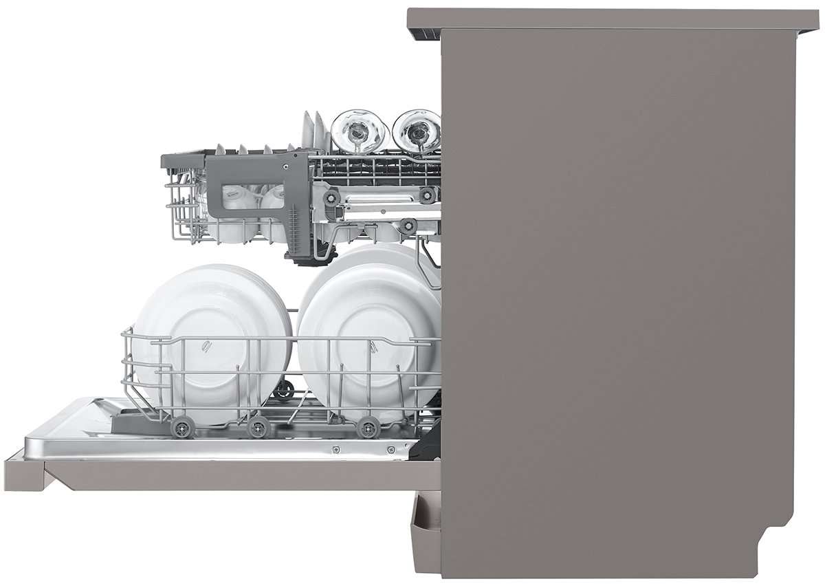 LG 60cm QuadWash Platinum Steel Freestanding Dishwasher XD5B14PS