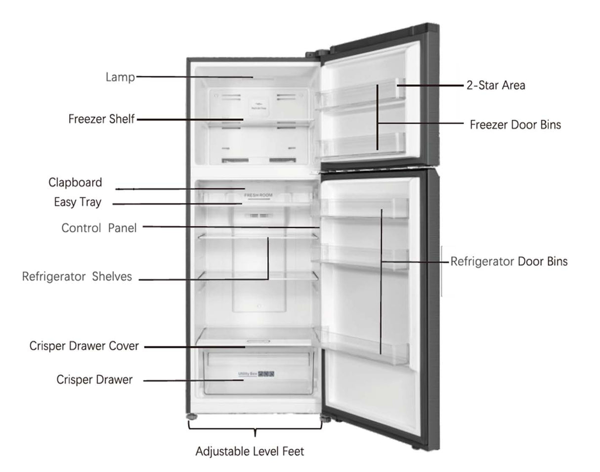 Yokohama 420L Top Mount Frost Free Refrigerator YOKF425BB | Greater Sydney Only