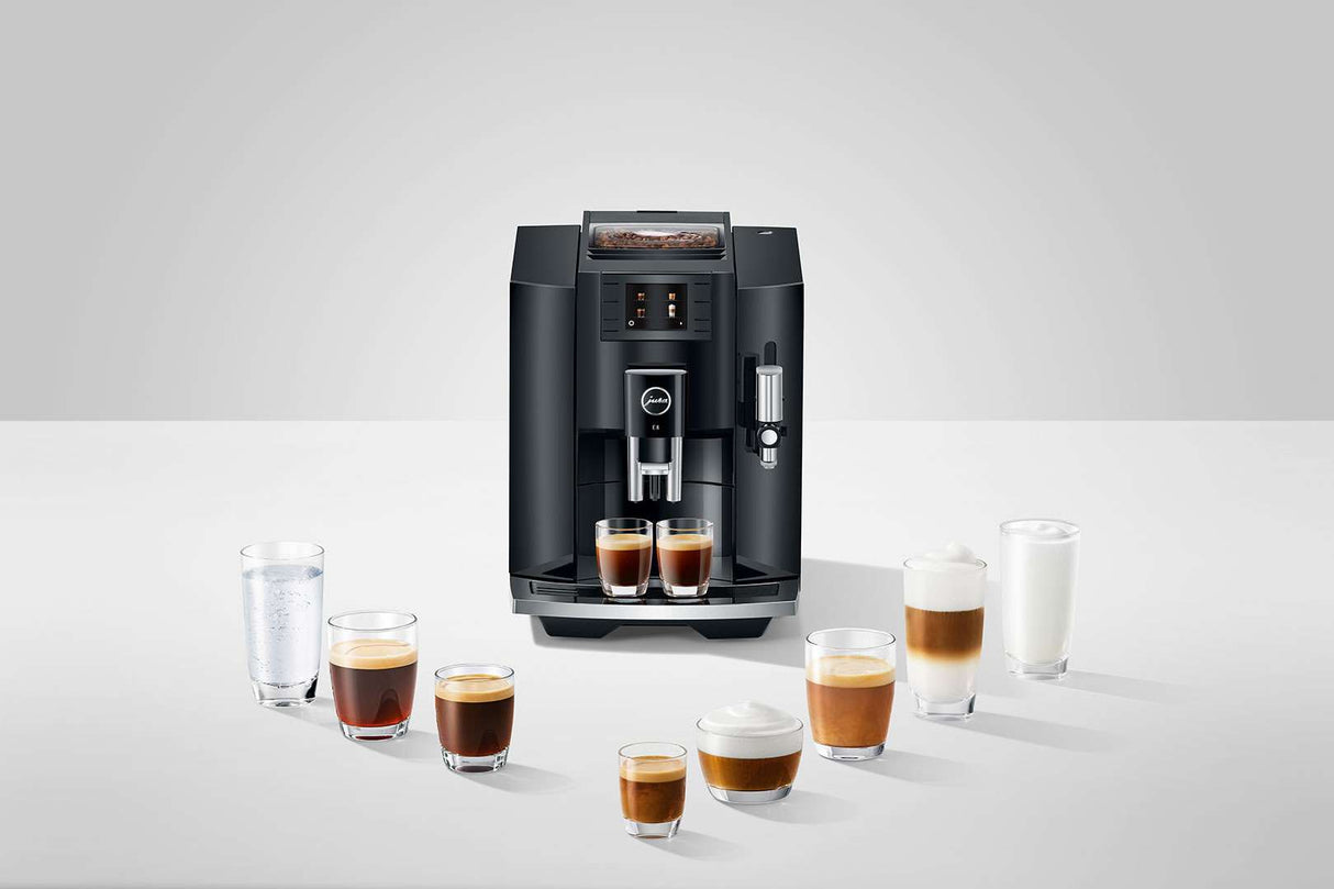 Jura E8 Piano Black Automatic Coffee Machine 15372