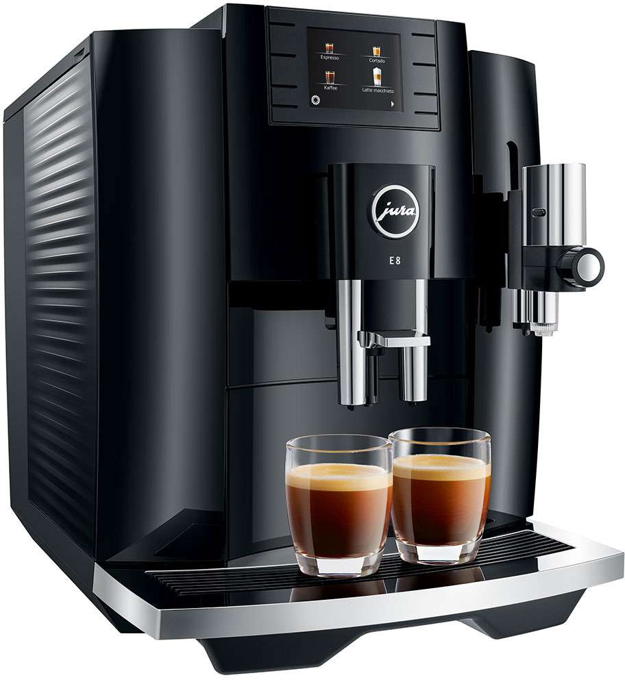 Jura E8 Piano Black Automatic Coffee Machine 15372