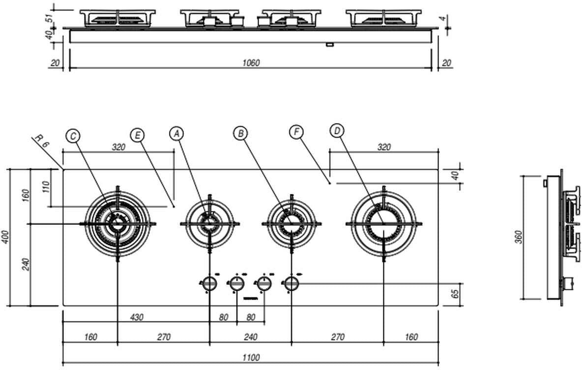 Abey Barazza 110cm Mood Natural Gas Cooktop 1PMD104