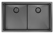 Abey Piazza Double Square Bowl Undermount Sink CR340DB