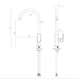 Abey Gareth Ashton Black Madison Kitchen Mixer Tap 2K4-B